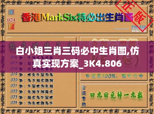 白小姐三肖三码必中生肖图,仿真实现方案_3K4.806