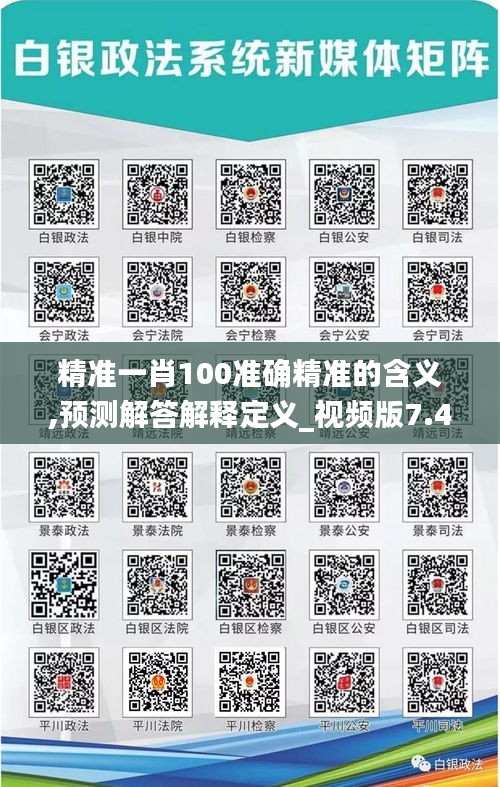 精准一肖100准确精准的含义,预测解答解释定义_视频版7.406