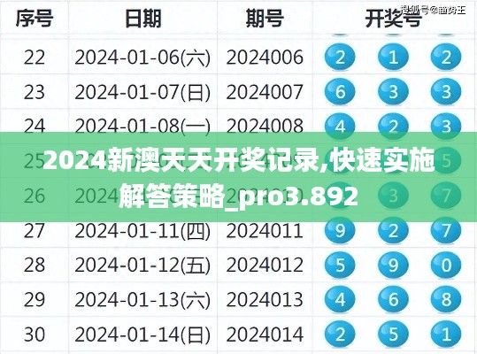 2024新澳天天开奖记录,快速实施解答策略_pro3.892