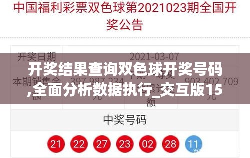 开奖结果查询双色球开奖号码,全面分析数据执行_交互版15.468