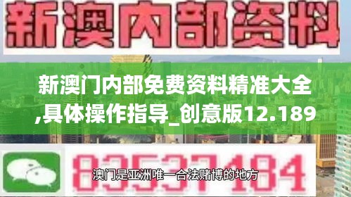 新澳门内部免费资料精准大全,具体操作指导_创意版12.189