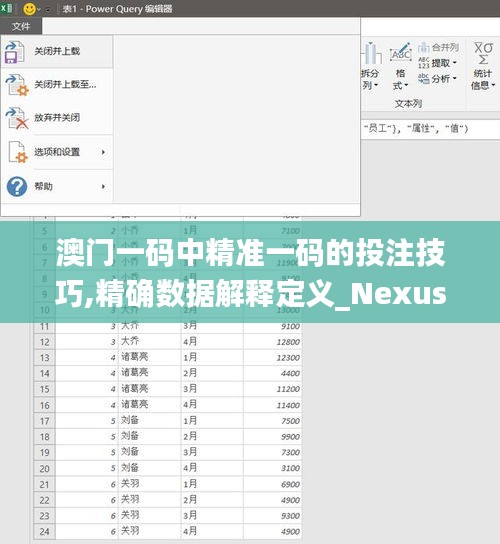 澳门一码中精准一码的投注技巧,精确数据解释定义_Nexus7.658