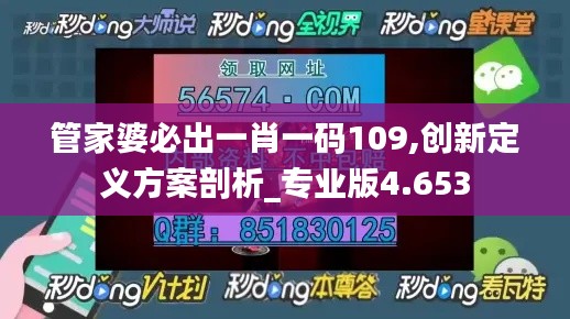 管家婆必出一肖一码109,创新定义方案剖析_专业版4.653