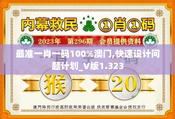 最准一肖一码100%澳门,快速设计问题计划_V版1.323