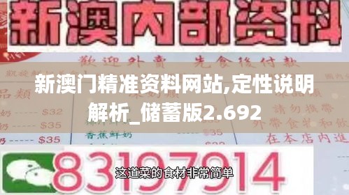 新澳门精准资料网站,定性说明解析_储蓄版2.692