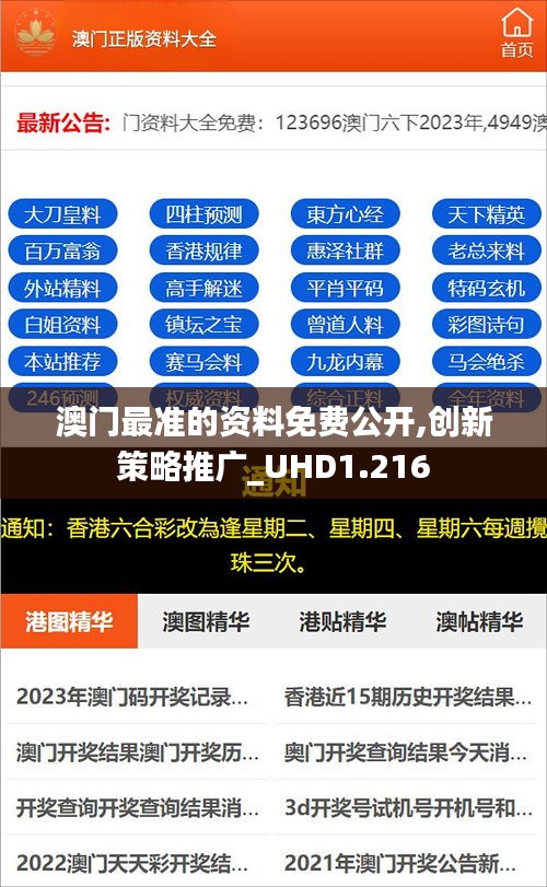 澳门最准的资料免费公开,创新策略推广_UHD1.216
