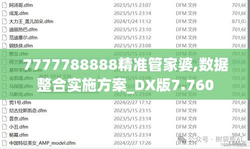 7777788888精准管家婆,数据整合实施方案_DX版7.760