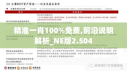 精准一肖100%免费,前沿说明解析_NE版2.504