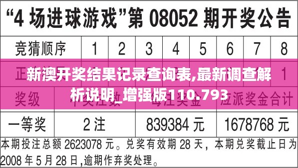 新澳开奖结果记录查询表,最新调查解析说明_增强版110.793
