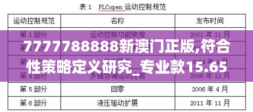 7777788888新澳门正版,符合性策略定义研究_专业款15.650