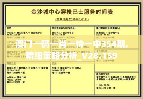 澳门一码一肖一恃一中354期,精细策略分析_V28.159